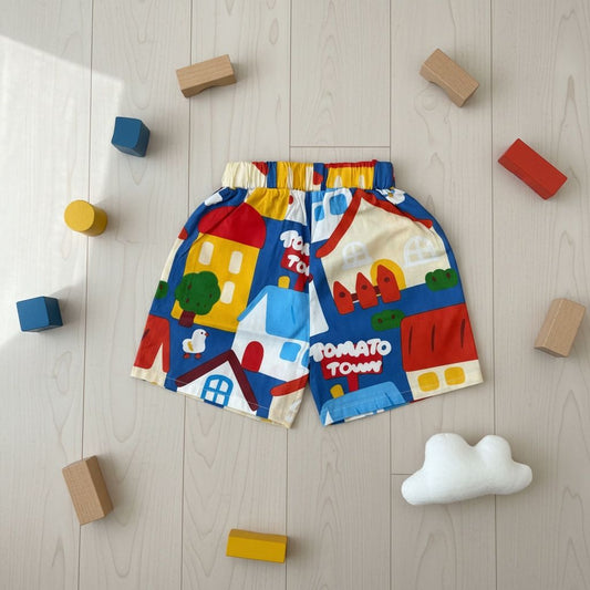 Little House Printed Cotton Shorts
