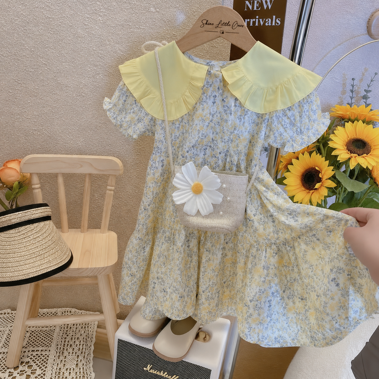 Forest Pastoral Style Dress with Bag
