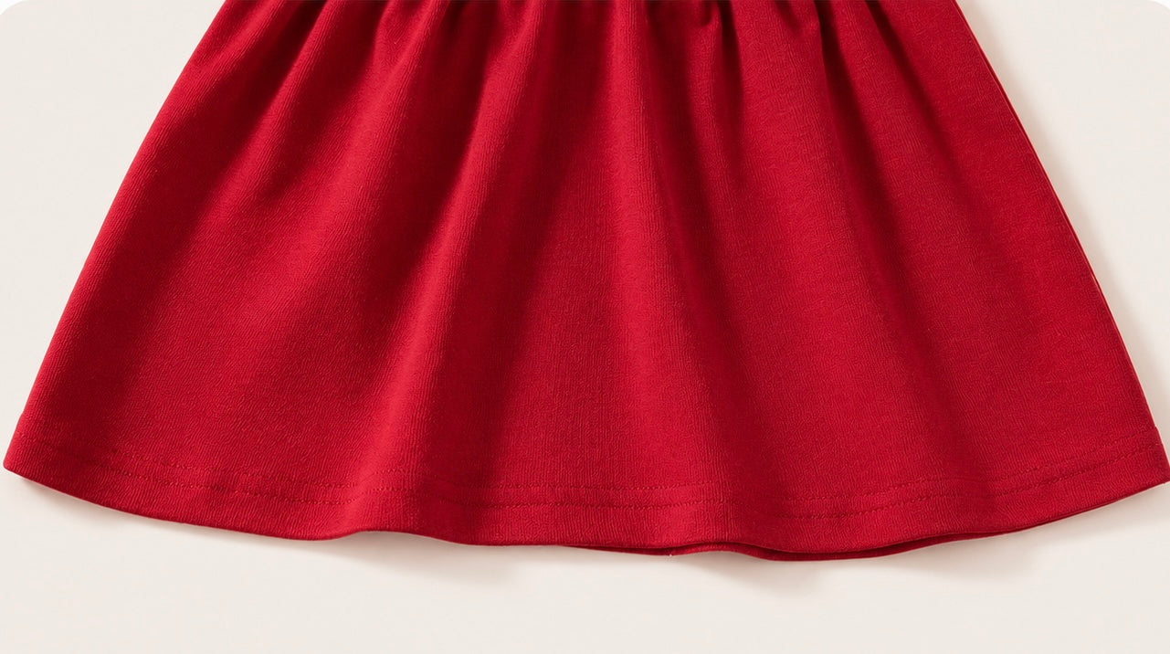 Dress Kanak-kanak Perempuan Strawberry Collar ( Tahun 1-7)