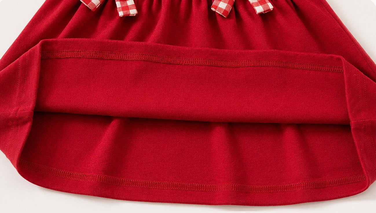 Dress Kanak-kanak Perempuan Strawberry Collar ( Tahun 1-7)