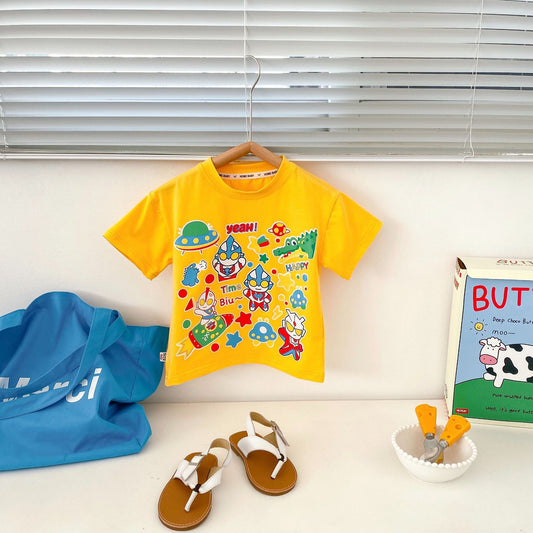 Little Space Hero Cartoon T-Shirt