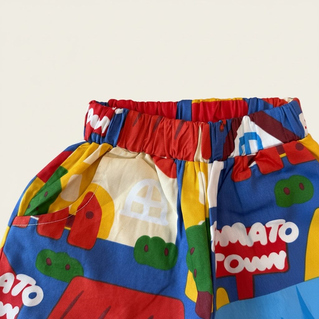 Little House Printed Cotton Shorts