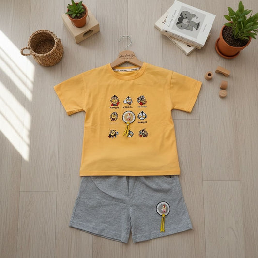 Light cute Short-sleeved Shorts pants sets