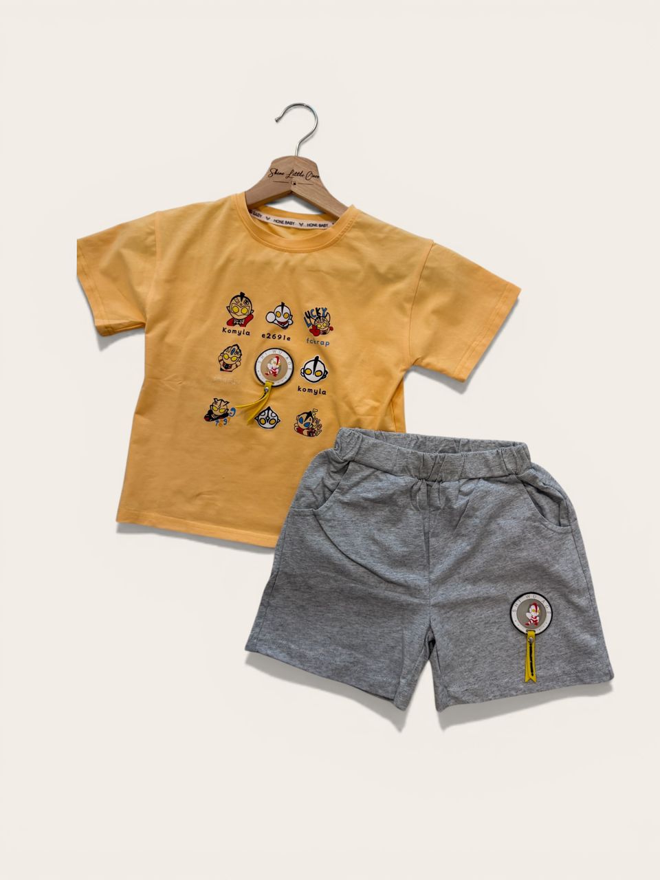 Light cute Short-sleeved Shorts pants sets