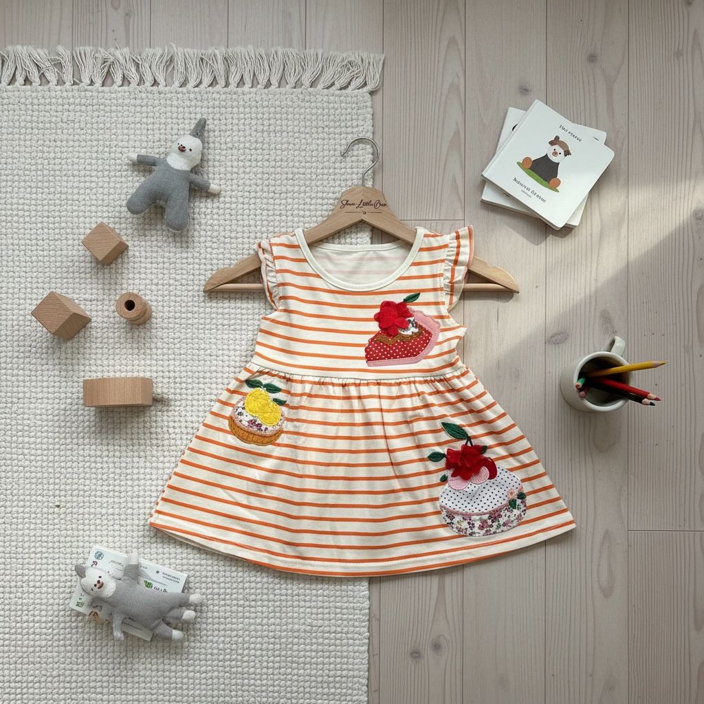 Stripe Fruit Patch Summer Dress