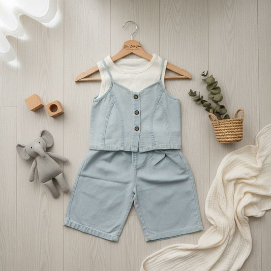 Girls suit summer Three-piece set