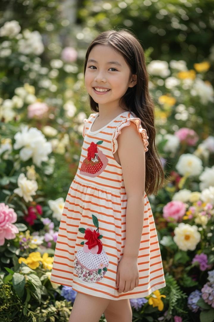 Stripe Fruit Patch Summer Dress