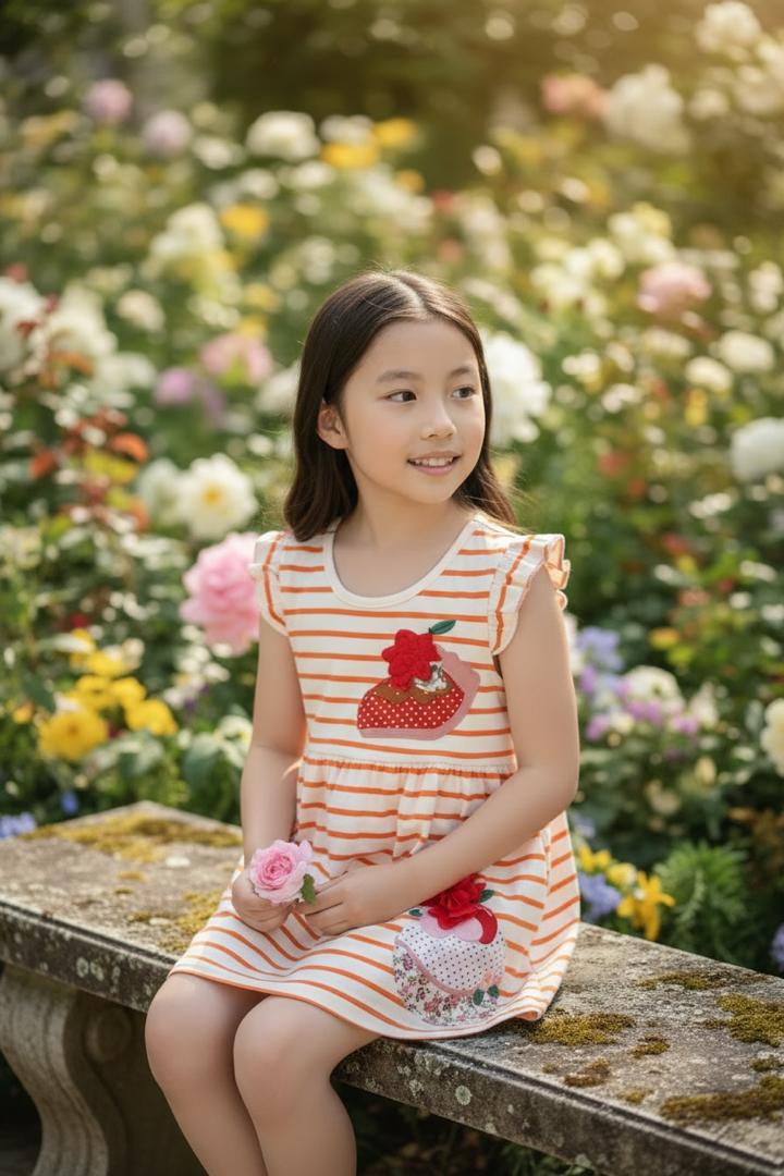 Stripe Fruit Patch Summer Dress