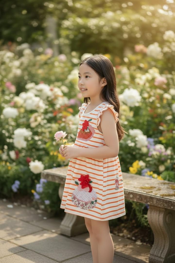 Stripe Fruit Patch Summer Dress