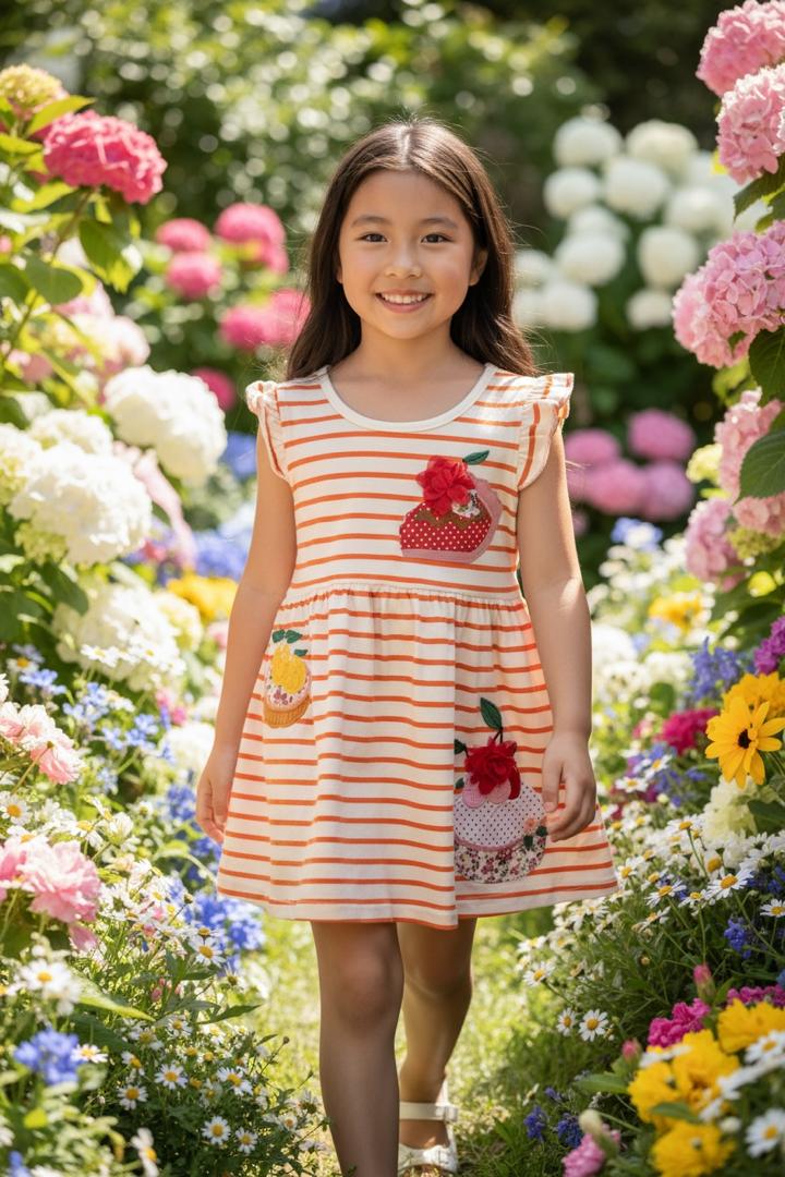 Stripe Fruit Patch Summer Dress