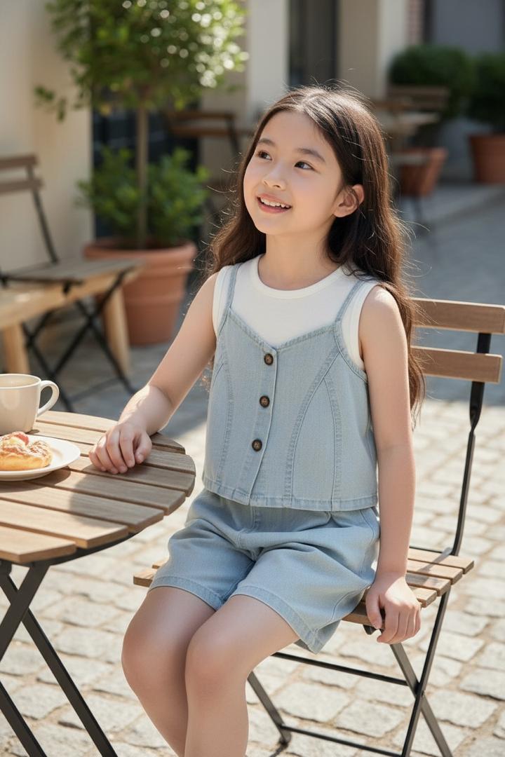 Girls suit summer Three-piece set