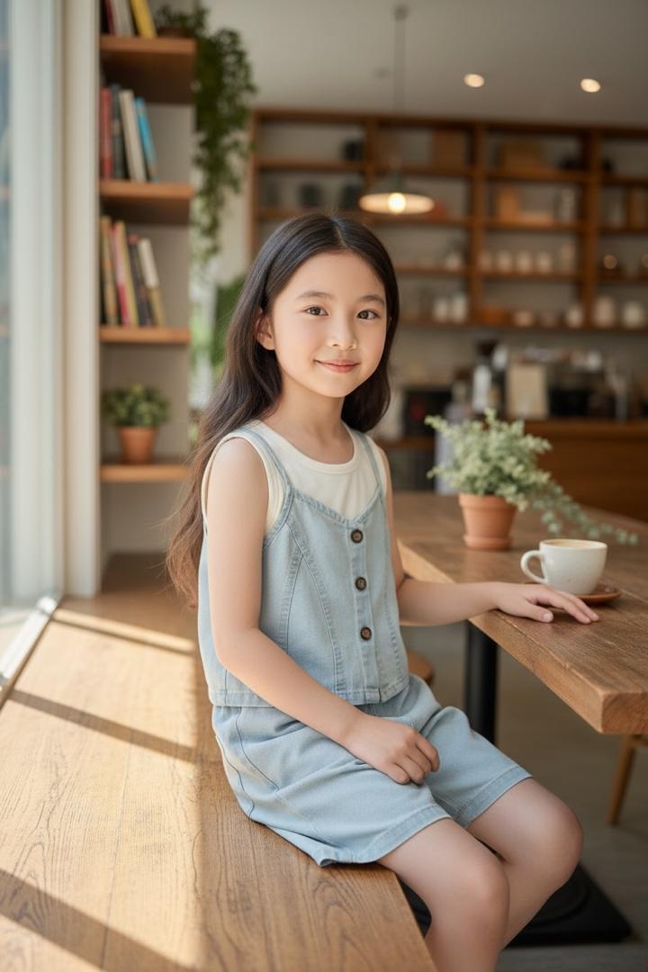 Girls suit summer Three-piece set