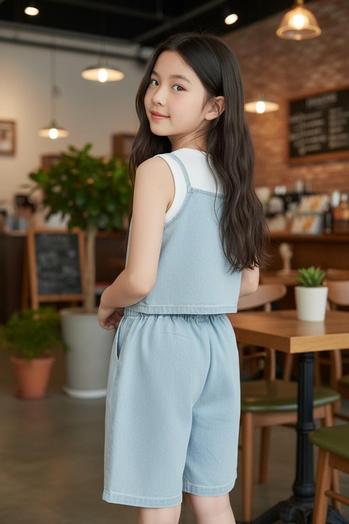 Girls suit summer Three-piece set