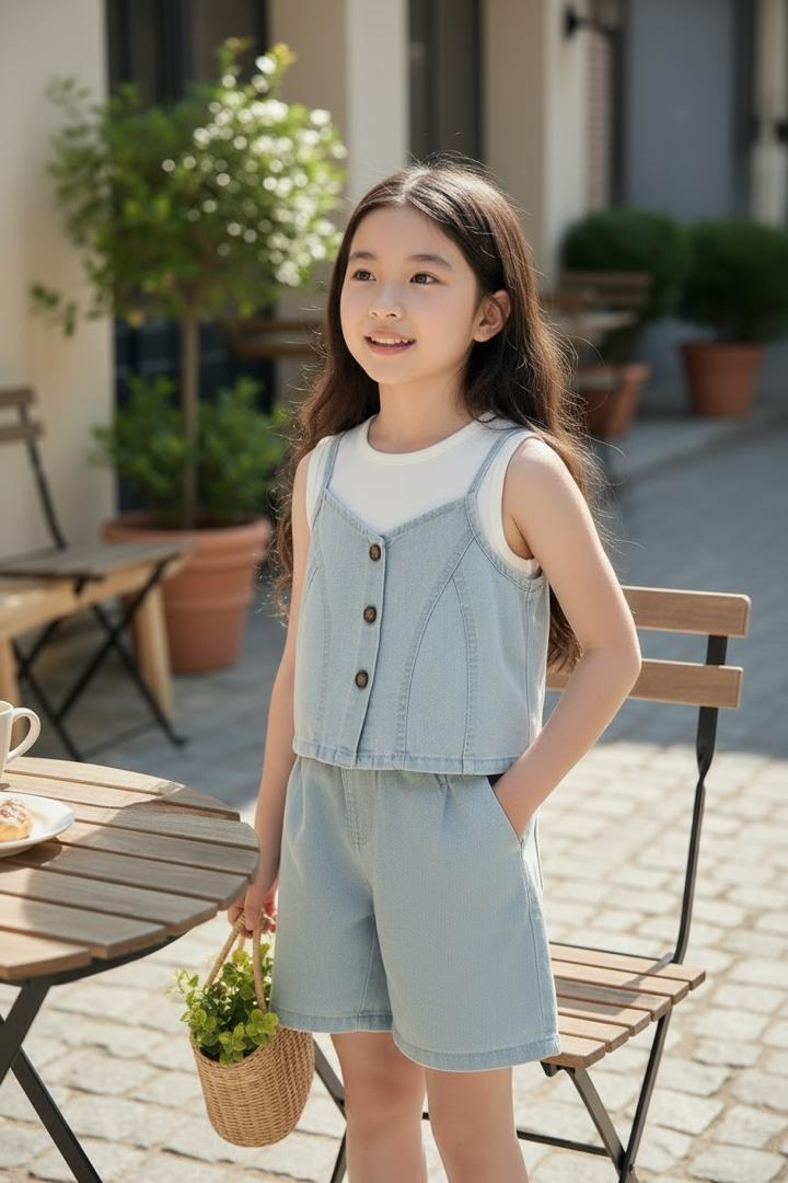 Girls suit summer Three-piece set