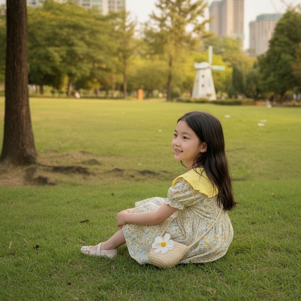 Forest Pastoral Style Dress with Bag