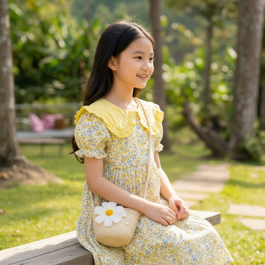 Forest Pastoral Style Dress with Bag