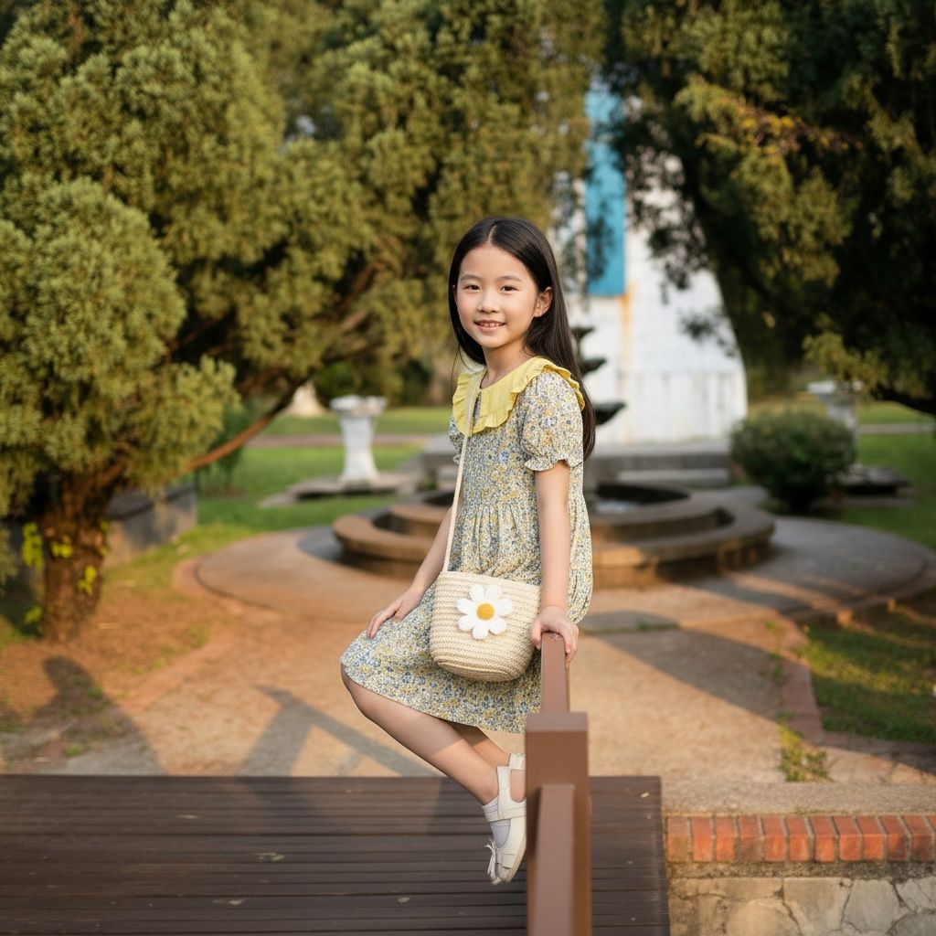 Forest Pastoral Style Dress with Bag
