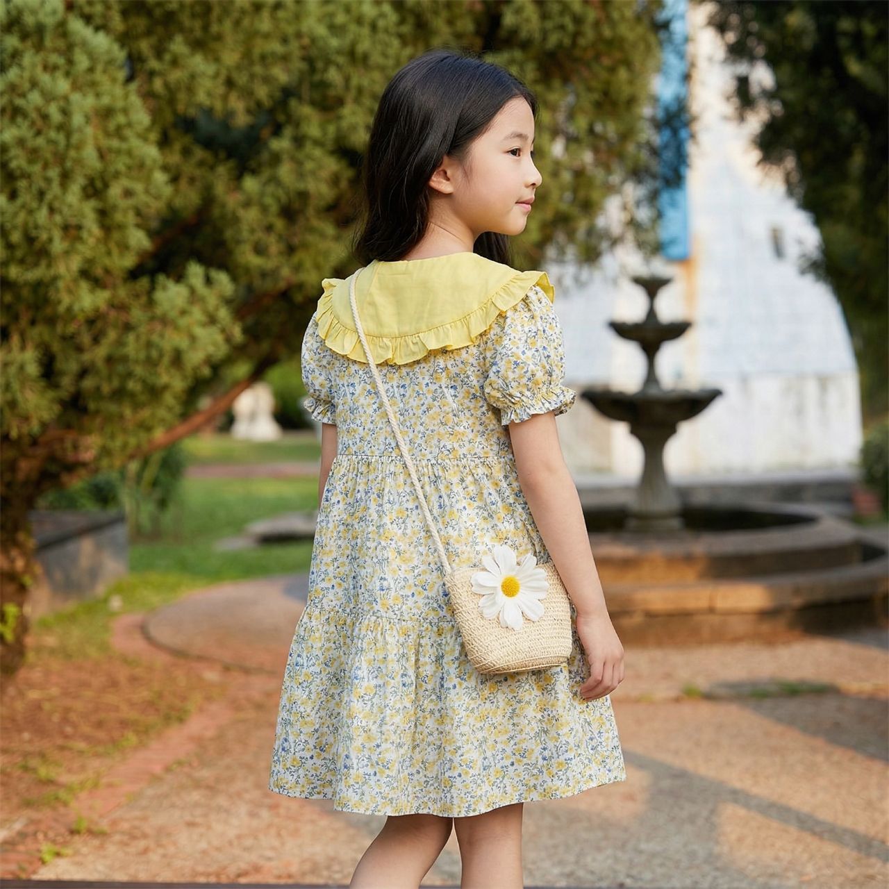 Forest Pastoral Style Dress with Bag